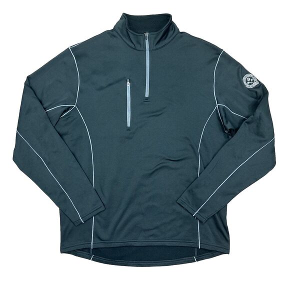 Peter Millar Crown Sport Black Roland Fleece 1/4 Zip Men’s Medium Polyester - Picture 1 of 9